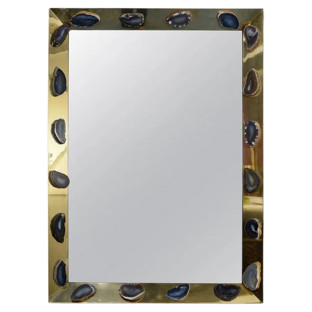 Vintage Agates Mirror For Sale