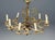Traditional Rococo Style, Leaf and Vine Chandelier, Dore Bronze, Italy, 1920s For Sale - Image 3 of 13