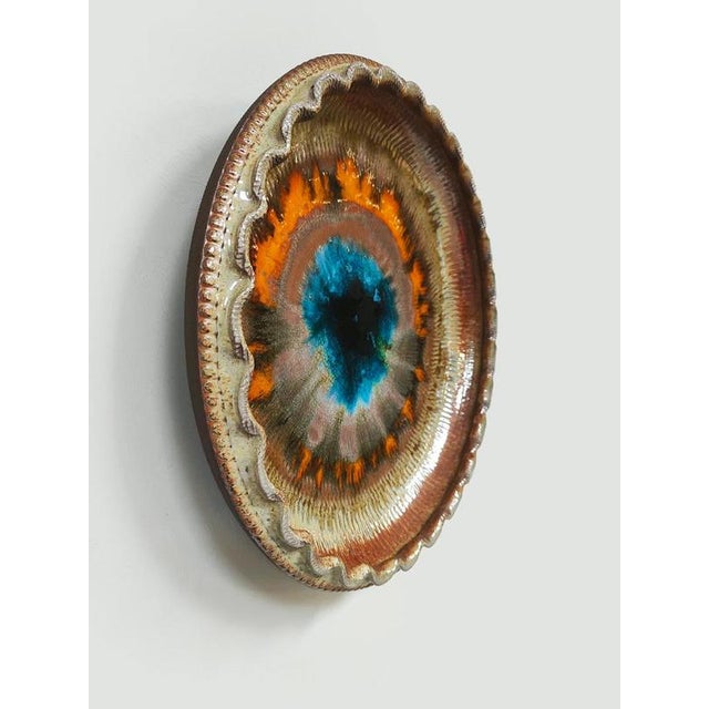 Ceramic Vintage Ceramic Wall Art Bowl, 1970s For Sale - Image 7 of 7