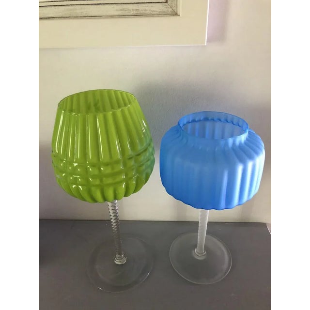 Pair of Large Goblets Vintage Design 1960 Bring chocolates, candies etc. Very special and unique at the same time Measures...