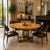 1960s Mastercraft Burl Wood Expandable Round Dining Table With Brass Pedestal Base and Three Leaves For Sale - Image 14 of 14
