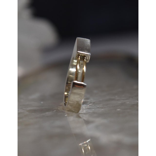 Vintage Artisan Hand Crafted Sterling Silver 14k Gold Modern Ring Sz 5.75 For Sale - Image 11 of 17