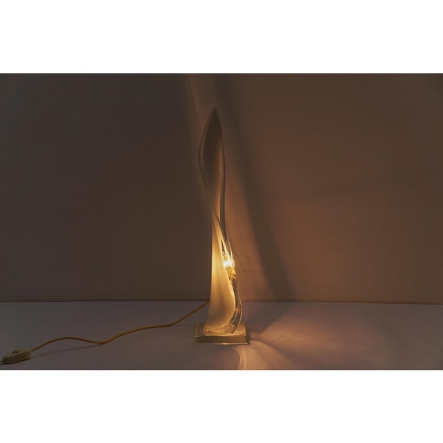 Large Murano Glass Flame Table Lamp, Italy, 1970s For Sale - Image 4 of 16