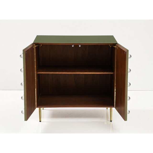 Contemporary Olive Green Murano Glass Sphere Cabinet from Justfurnituress SRL For Sale - Image 3 of 6