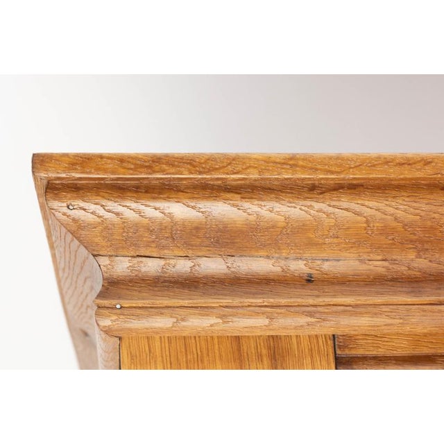 Brown Vintage Carved Oak Cabinet, France, 1960 For Sale - Image 8 of 13
