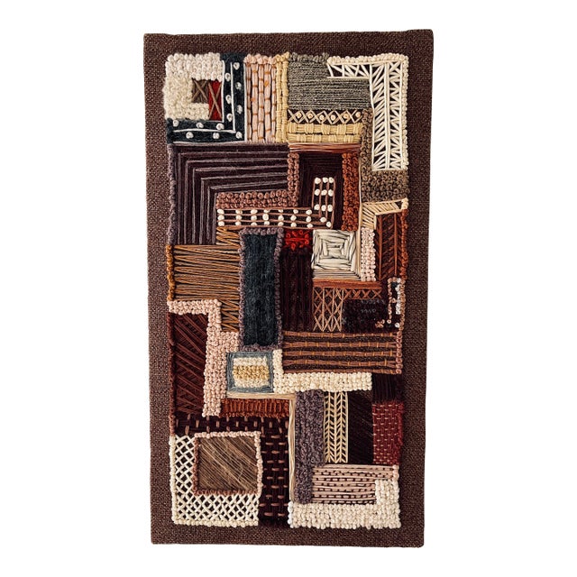 1960s Fiber Art Wall Textile For Sale