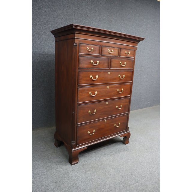 Wood Henkel Harris New Market High Chest For Sale - Image 7 of 13