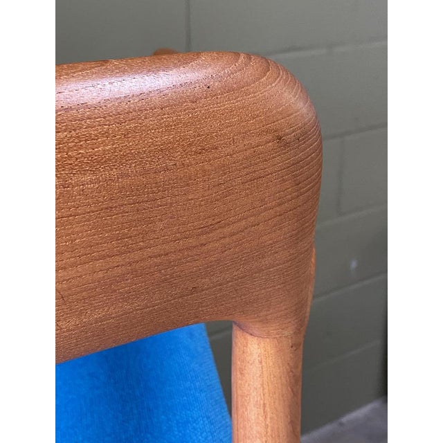 Armchair Model 56 in Teak and Hallingdal by Niels Otto Møller for J. L. Møllers Mobelfabrik, 1960s For Sale - Image 14 of 16