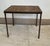 Mid 20th Century Vintage Industrial Metal Accent Table With Slatted Wooden Top For Sale - Image 5 of 14
