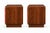 Postmodern Pair of Postmodern Three-Drawer Nightstands — Rich Walnut & Salmon Finish For Sale - Image 3 of 5