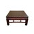 Asian Reddish Brown Stain Square Ming Style Kang Low Coffee Table Stand For Sale - Image 3 of 8