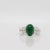 Early 21st Century Green Jade Cabochon and Diamond Cocktail Ring in Platinum, size 4.25 For Sale - Image 5 of 8
