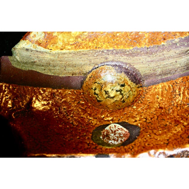 Brutalist Trinket Tray in Glazed Stoneware by Michel Delmotte, Strasbourg, 1984 For Sale - Image 9 of 10