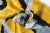 Yellow Contemporary Silk Velvet Ikat Pillow For Sale - Image 8 of 10