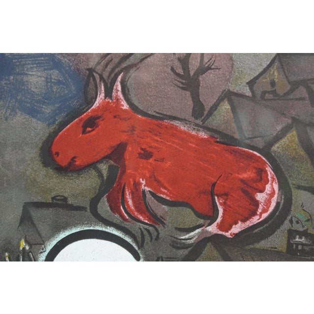 1950 Marc Chagall the Mystical Crucifixion Lithograph Print W Coa 32" For Sale - Image 10 of 14