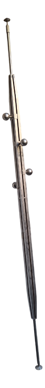Floor-to-Ceiling Coat Stand in Chromed Brass with Adjustable Knobs from Fedele Papagni, 1990s