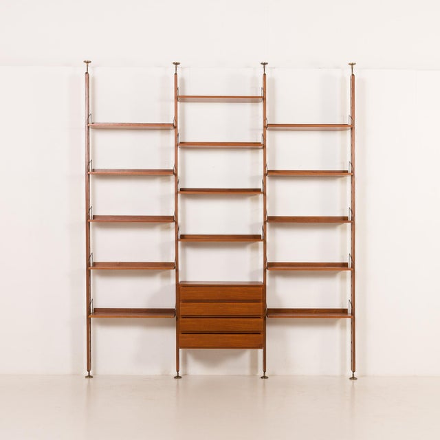 Mid-Century Modern Mid-Century Modern Italian Teak Wall Unit, 1960s For Sale - Image 3 of 16