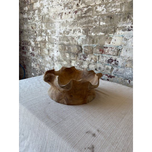 Large Wood Bowls [2 Available] For Sale - Image 9 of 9