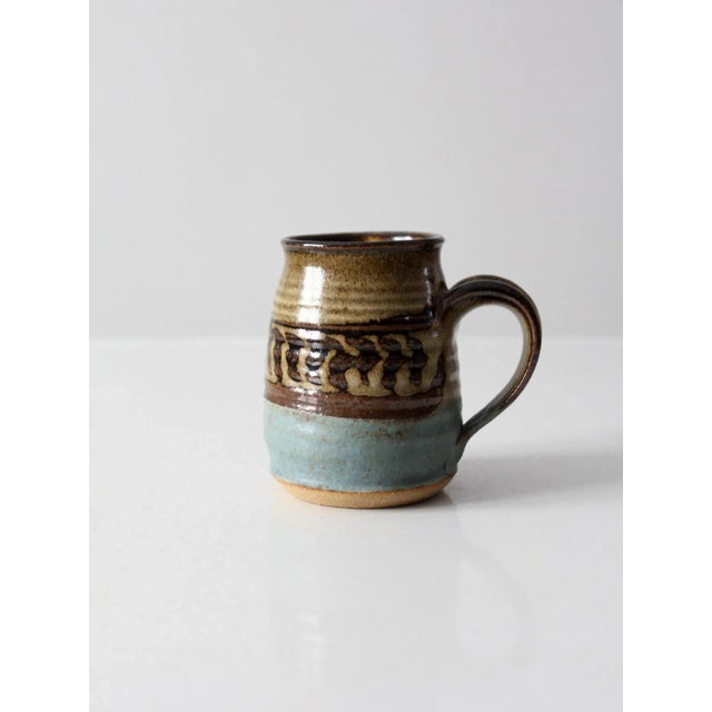 Late 20th Century Vintage Studio Pottery Mug For Sale - Image 5 of 13