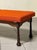 Long Bench in Stained Wood and Fabric, 1960s For Sale - Image 10 of 15