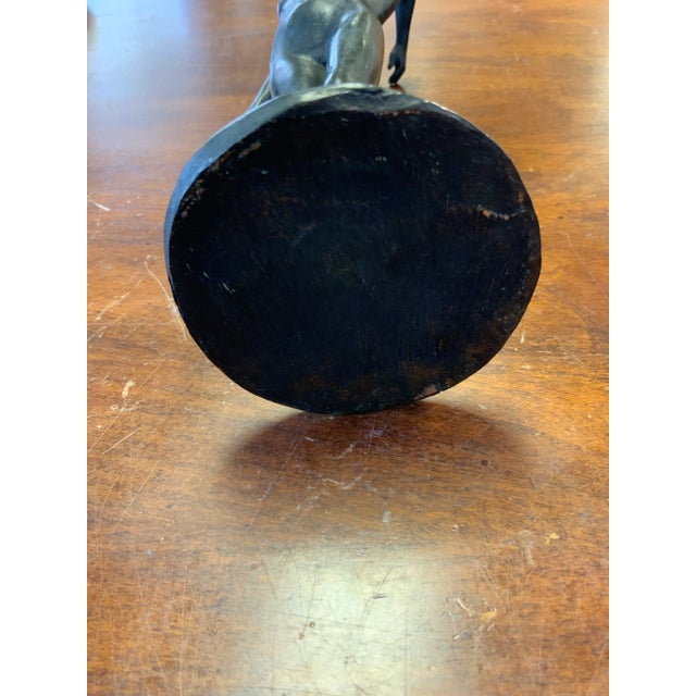 Metal 20th Century Solid Bronze Figure For Sale - Image 7 of 9