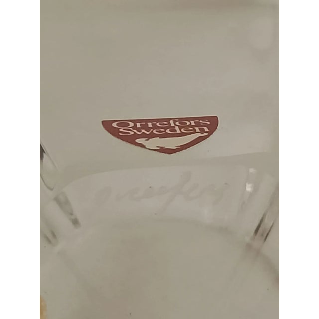 Vintage Corona Crystal Vase by Lars Hellsten for Orrefors, 1970s For Sale - Image 8 of 10