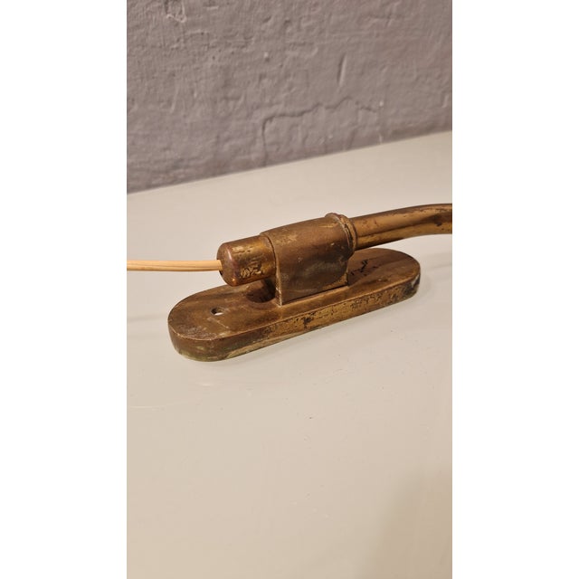 1950s Vintage Wall Lamp in Brass with Double Extension and Red Lampshade, 1950s For Sale - Image 5 of 10