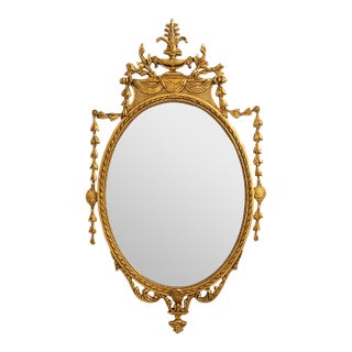 Friedman Brothers Gold Finish Model #6769 Adam Style Mirror For Sale