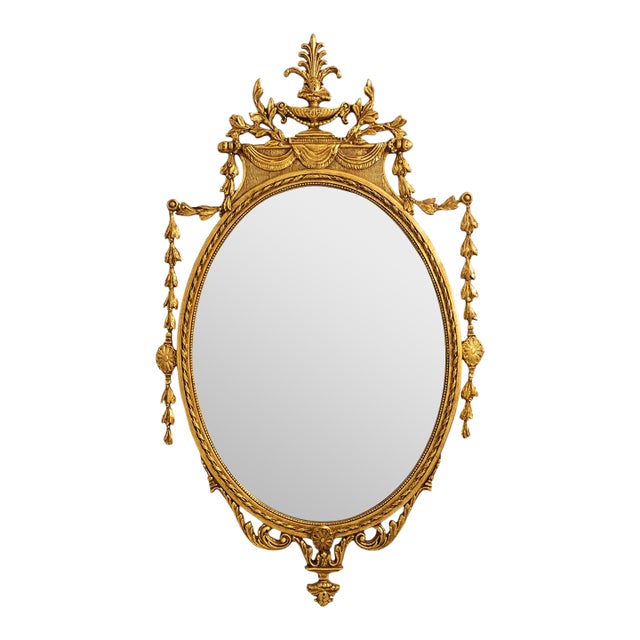 Friedman Brothers Gold Finish Model #6769 Adam Style Mirror For Sale