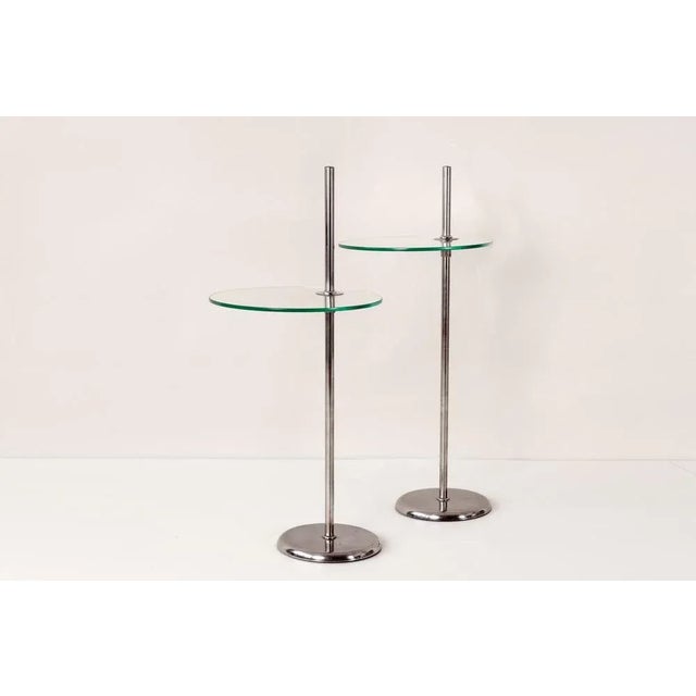 Metal German Adjustable Side Tables, 1930s, Set of 2 For Sale - Image 7 of 7