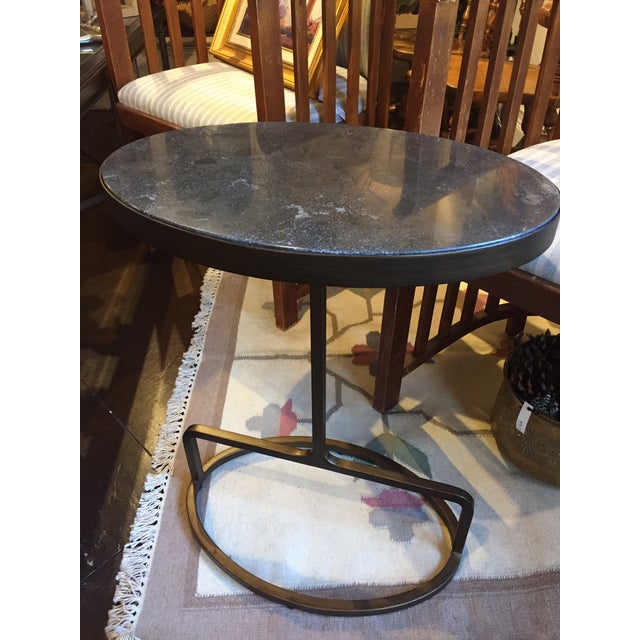 Mid-Century Modern Industrial Side Table For Sale - Image 3 of 6