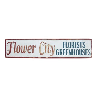 Vintage Flower City Florists Sign For Sale
