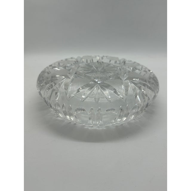 1960s Cut Crystal Glass Ashtray From Italy For Sale - Image 5 of 9