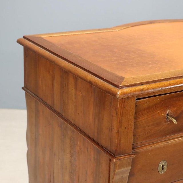 Umbertina Walnut Desk with Leather, Italy, 1800s For Sale - Image 4 of 11