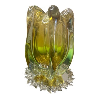 1960 Stunning Bohemian Glass Vase Designed by Josef Hospodka For Sale