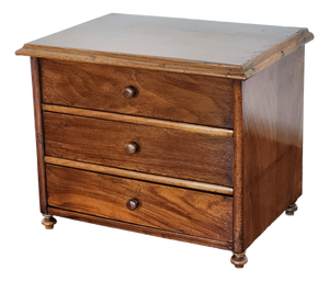 Vintage or Antique Miniature Chest in Walnut
