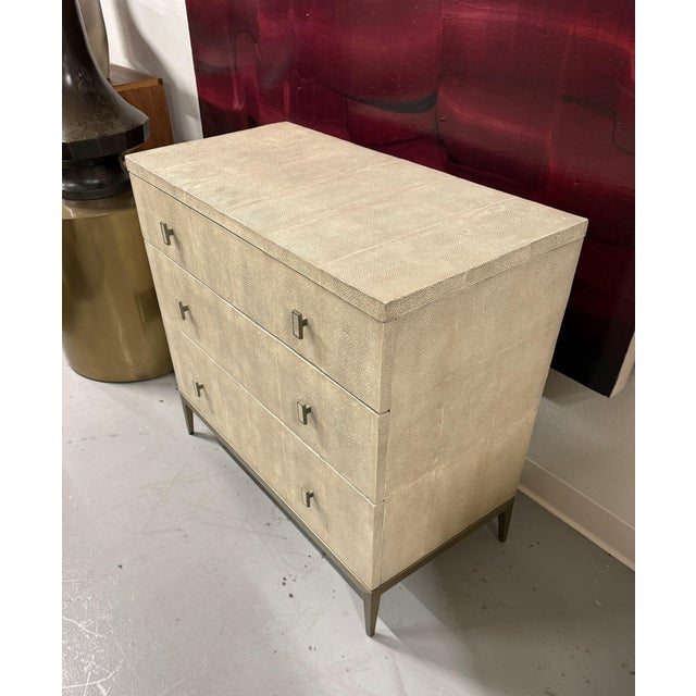 Mitchell Gold and Bob Williams Faux Shagreen Solange Chest For Sale - Image 11 of 18