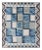 Scandinavian Piled Rug by Keivan Woven Arts, 8x10 Geometric Design Blue For Sale