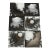 SeT of Four Black & White Acrylic and Ink Paintings on Canvas Titled La Luna For Sale