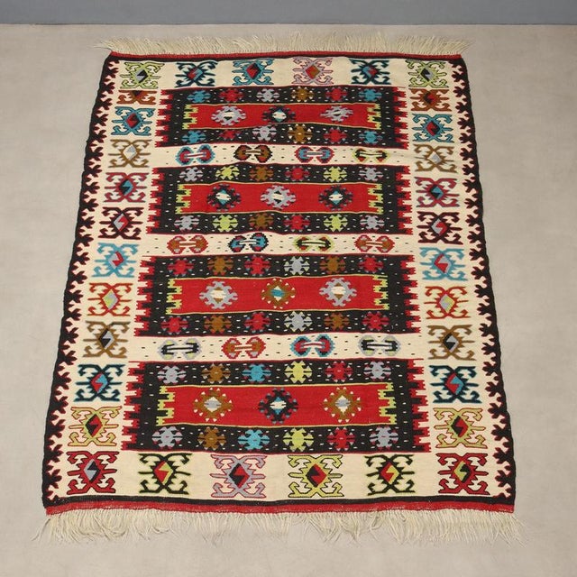 Vintage Kilim Rug in Wool, Turkey For Sale - Image 3 of 8