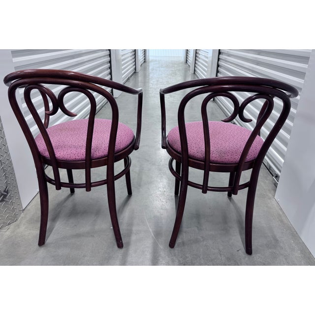 Pair of Bentwood Armchairs in the Style of Thonet For Sale - Image 10 of 14