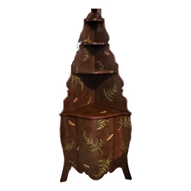 Patina of Italy Painted Corner Cabinet For Sale