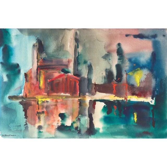 'Fort Bragg Lumber Mill' by Muriel Backman; California Post-Impressionist Woman Artist, Kingsley Art Club For Sale