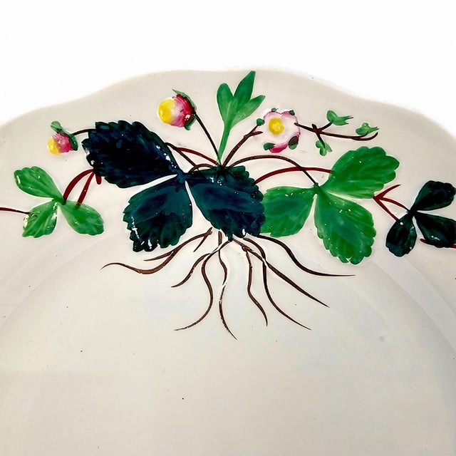 1850s Lebeuf Milliet Creil Et Montereau “Fraise” George Sand Dessert Plates - Set of 10 For Sale - Image 14 of 17