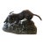 1960s Hunting Dog Chasing Pheasant Bronze Dog Sculpture For Sale
