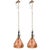 Large, magnificent and outstanding copper and brass ship's deck lights converted to pendant lights. Iron U-bracket....