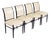 Baker Furniture Style Mid-Century Hollywood Regency Ebonized Faux Bamboo Dining Chairs, Set of Four For Sale
