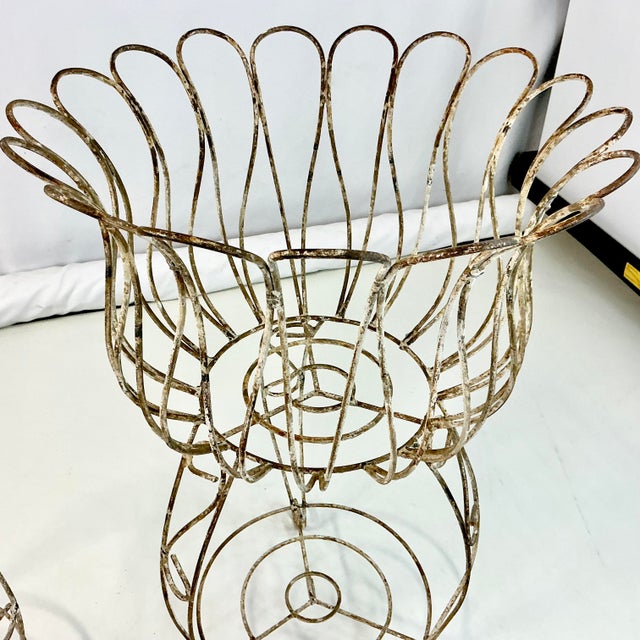 1950s Vintage Art Nouveau French Hollywood Regency Jardiniere Tulip Planter - A Pair. For Sale - Image 12 of 15