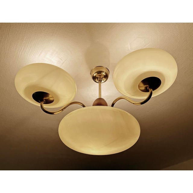 Art Deco Pendant Light in Glass, 1930s For Sale - Image 6 of 18