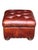 Churchill Tufted Leather Armchair & Ottoman, Newly Dyed, Restoration Hardware Style For Sale - Image 9 of 15